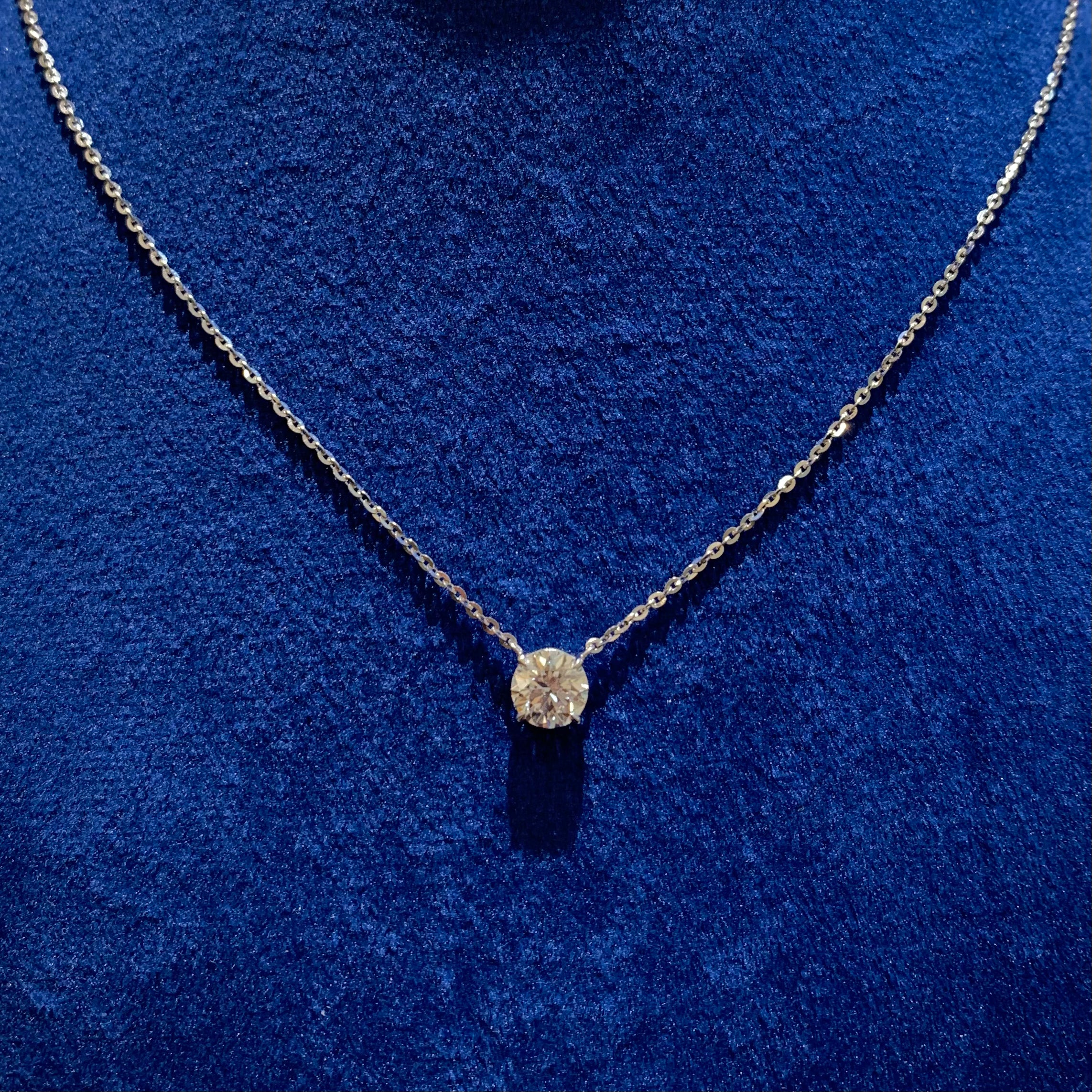 1ct Round Solitaire Necklace