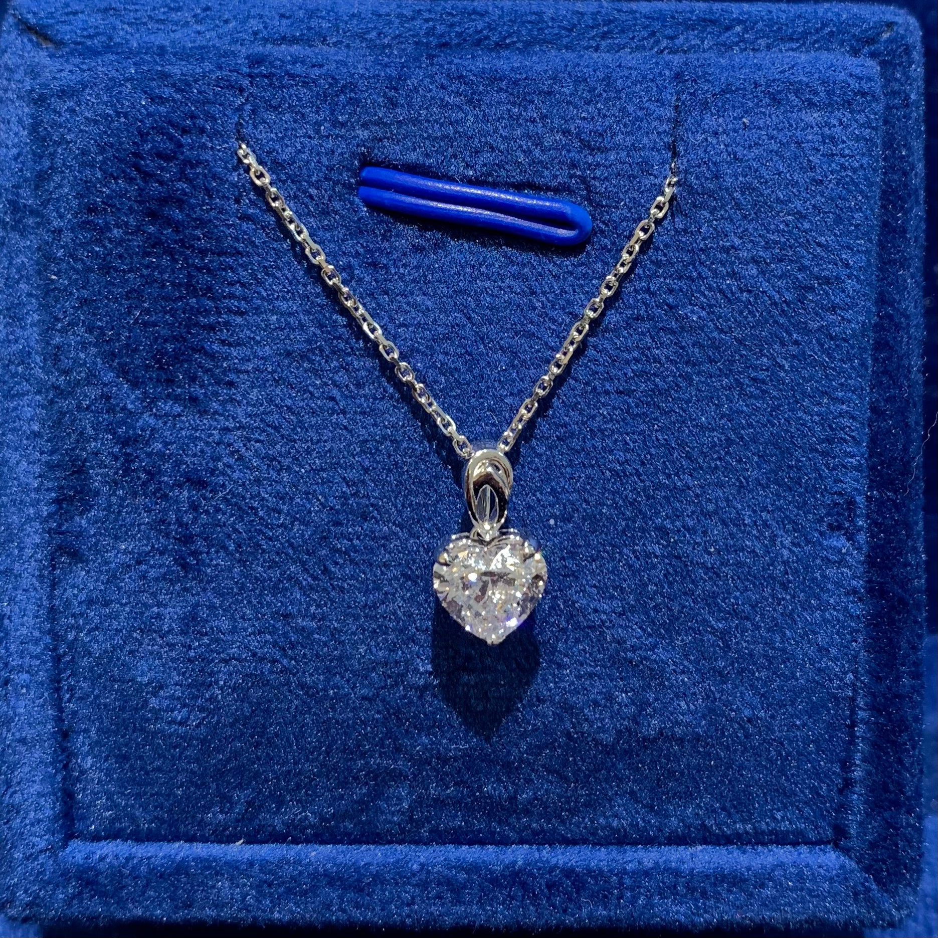 1ct Heart Solitaire Pendant