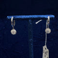 0.3ct Round Halo Dangling Earrings