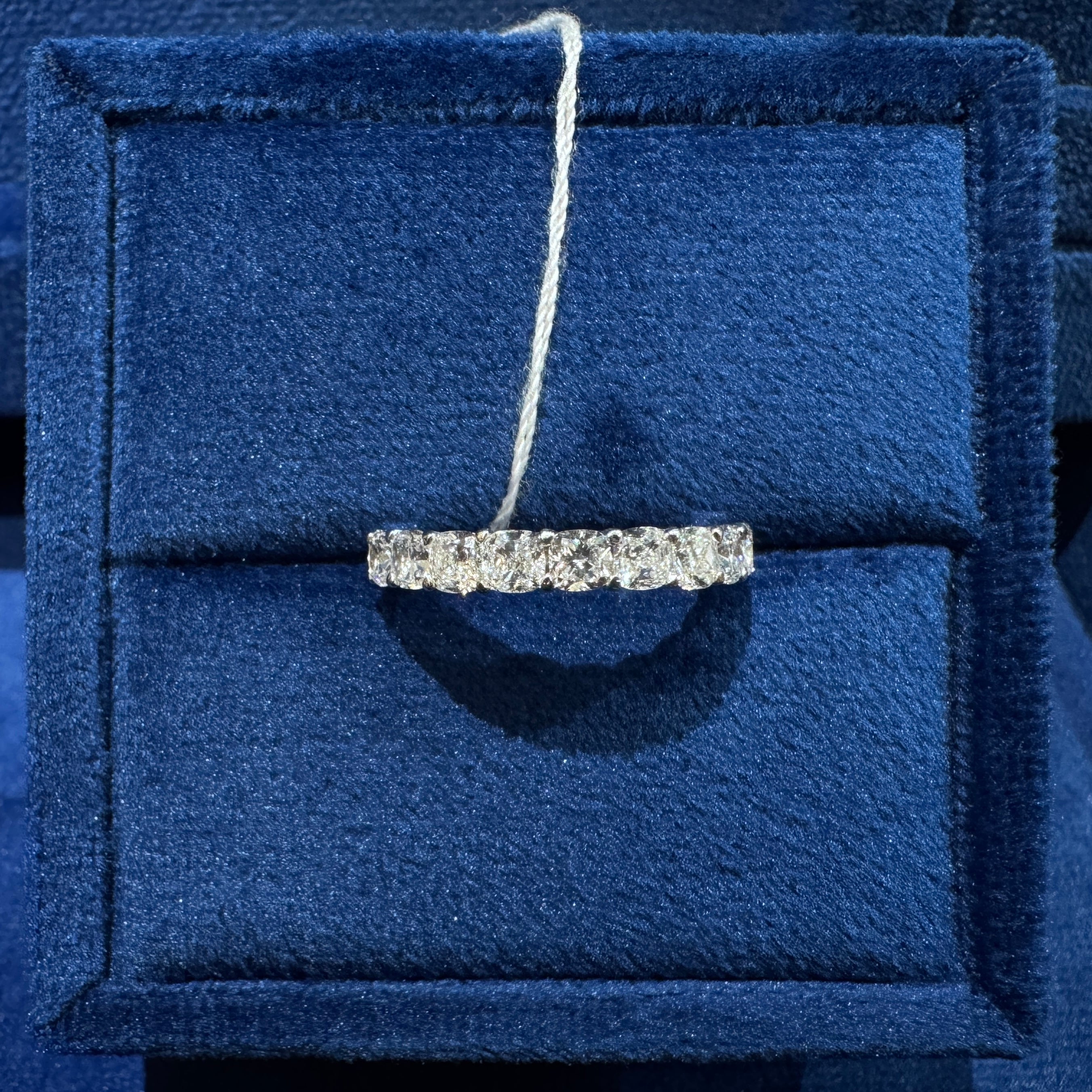 Half Eternity Square Cushion Ring