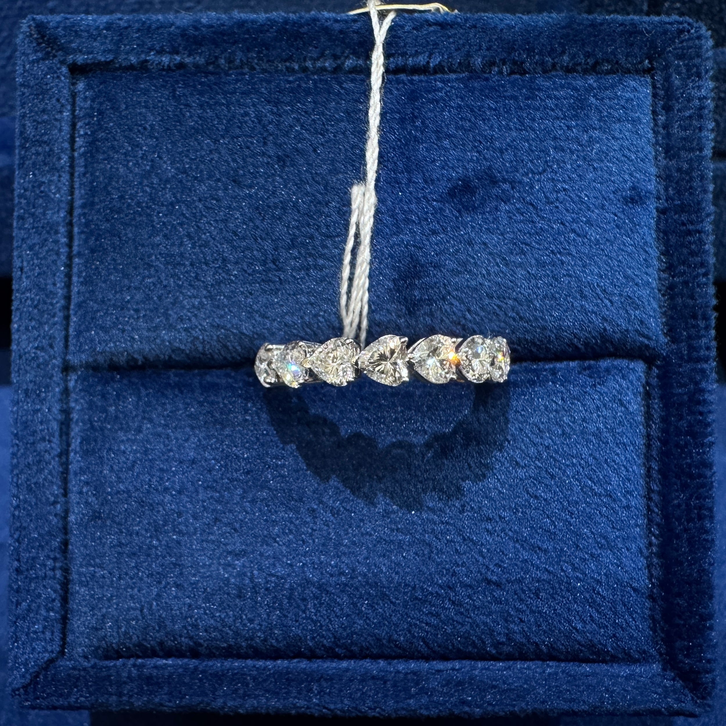 Half Eternity Heart Ring - Horizontal