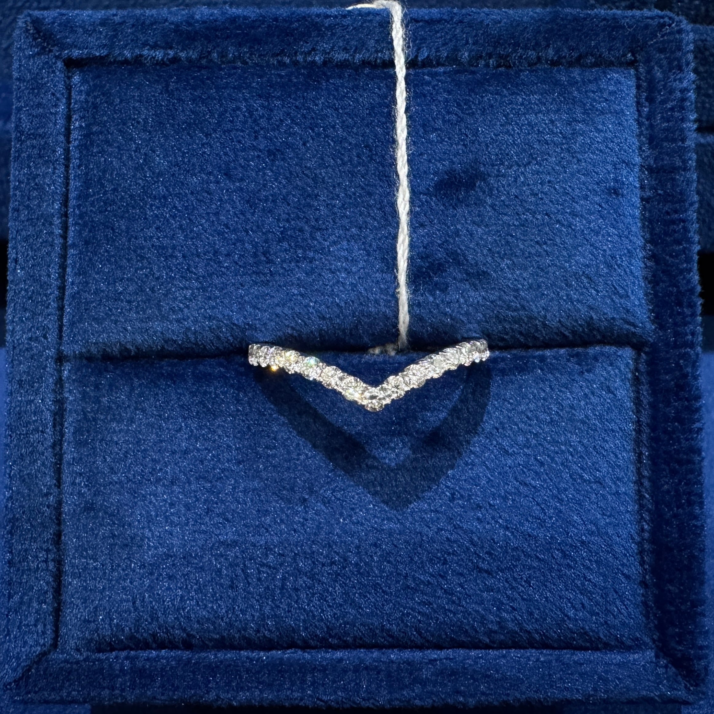 Half Eternity V Shape Ring