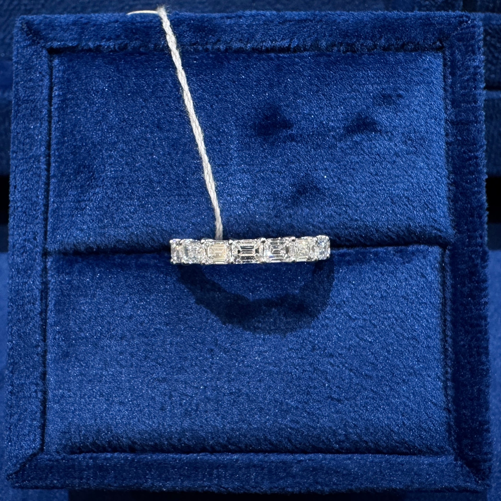 Half Eternity Emerald Ring - Horizontal