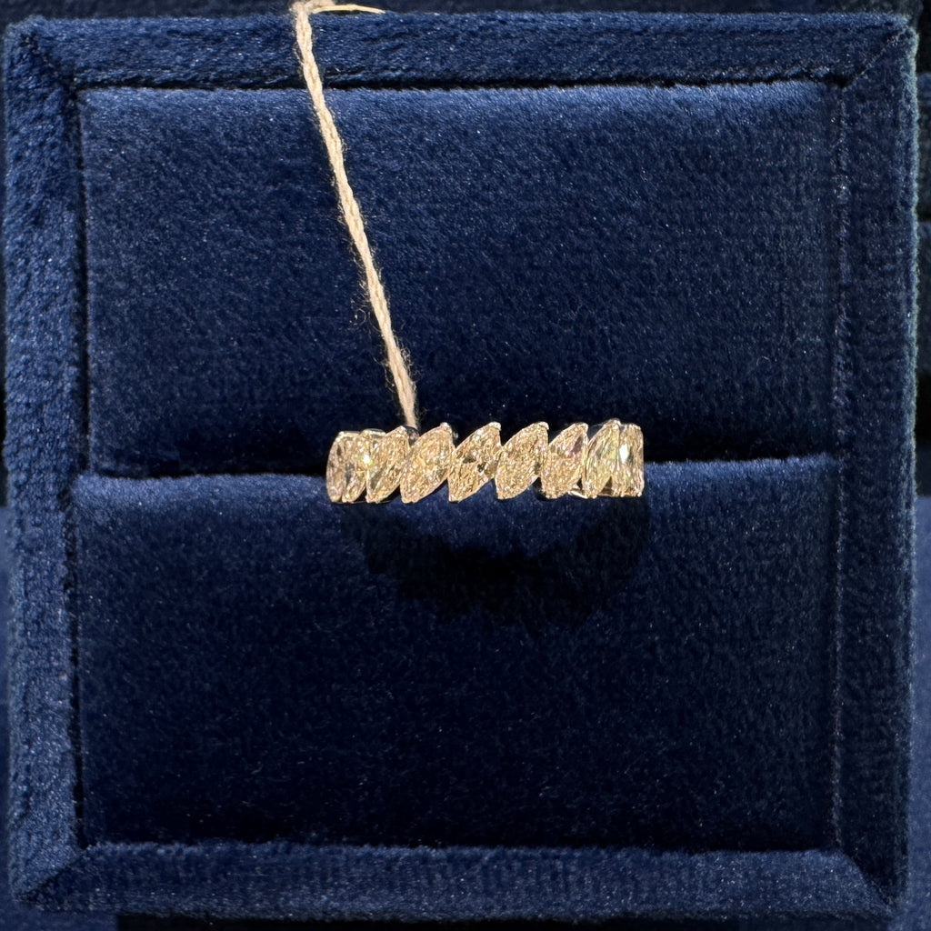 Half Eternity Marquise Ring