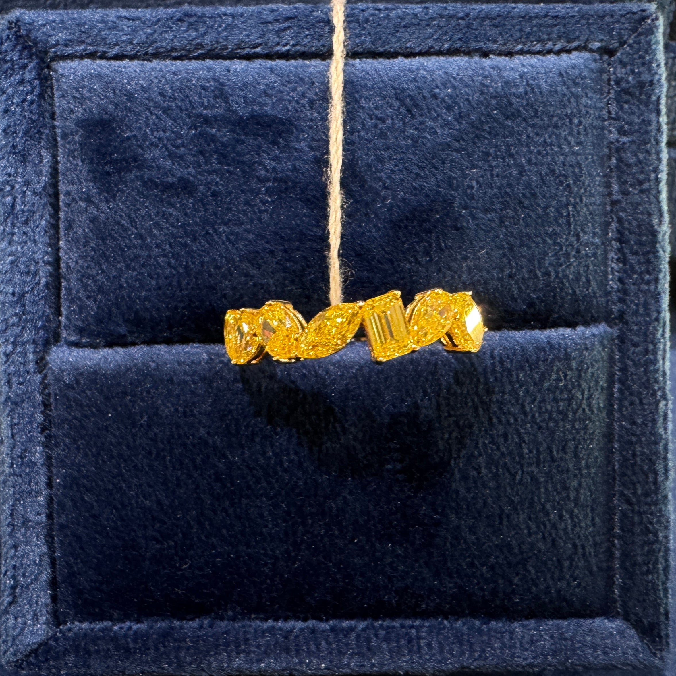 Half Eternity Mix Fancy Shape F. Yellow Ring