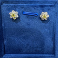 Fancy Yellow Floral Stud Earrings