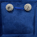 1ct Round Halo Stud Earrings (2in1 Setting)