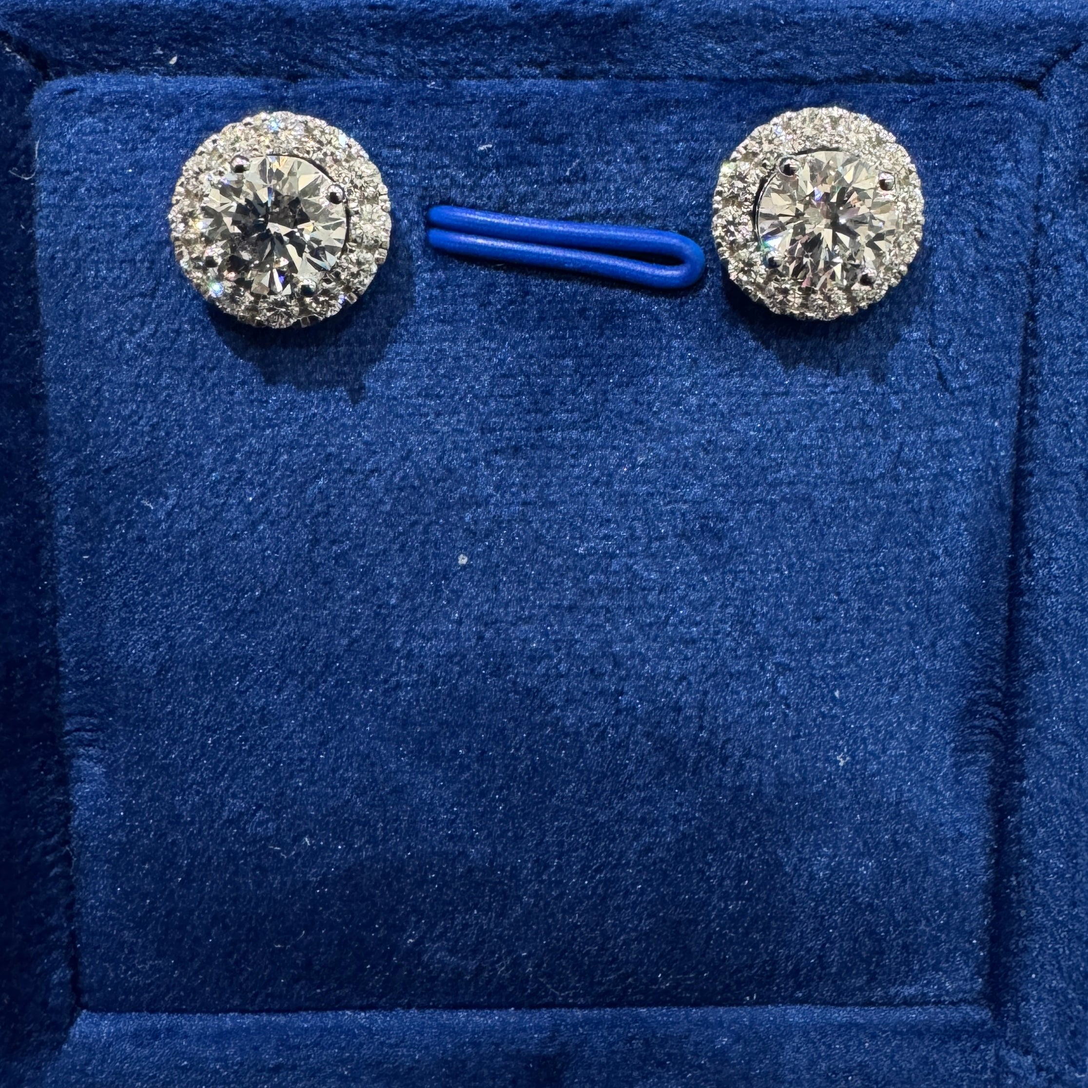 1ct Round Halo Stud Earrings (2in1 Setting)