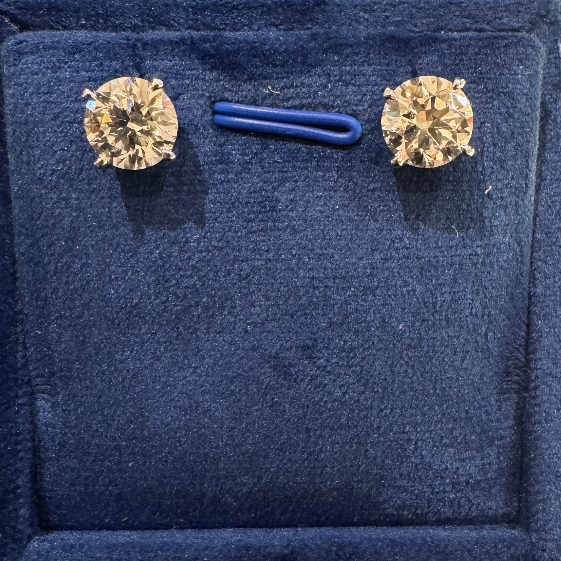2.0ct Round Solitaire Stud Earrings