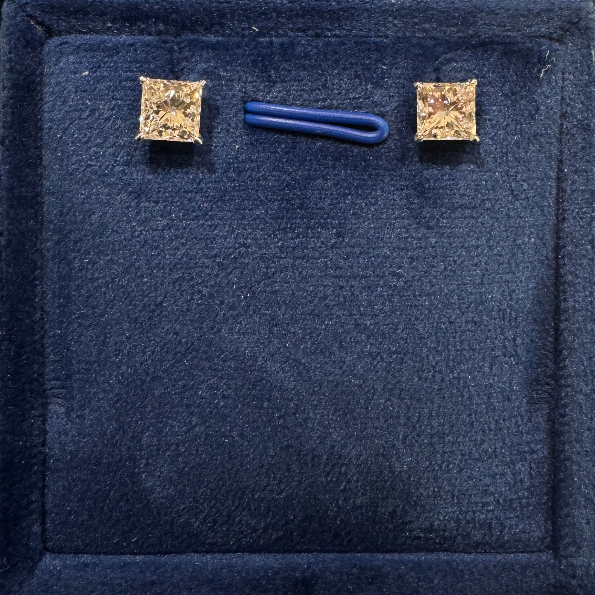 1ct Princess Solitaire Stud Earrings